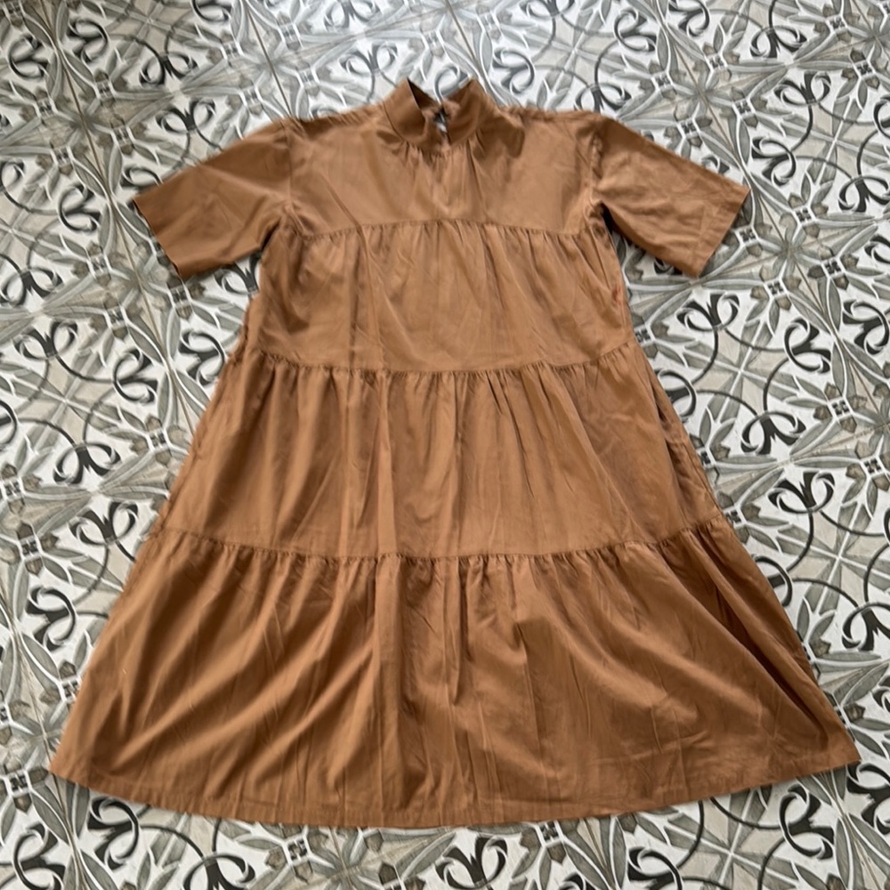 Brown Tiered Dress
